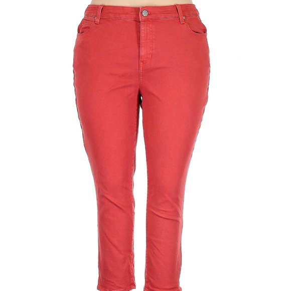 Talbots Pants - Talbots Pink High Rise Cropped Jegging Size 18